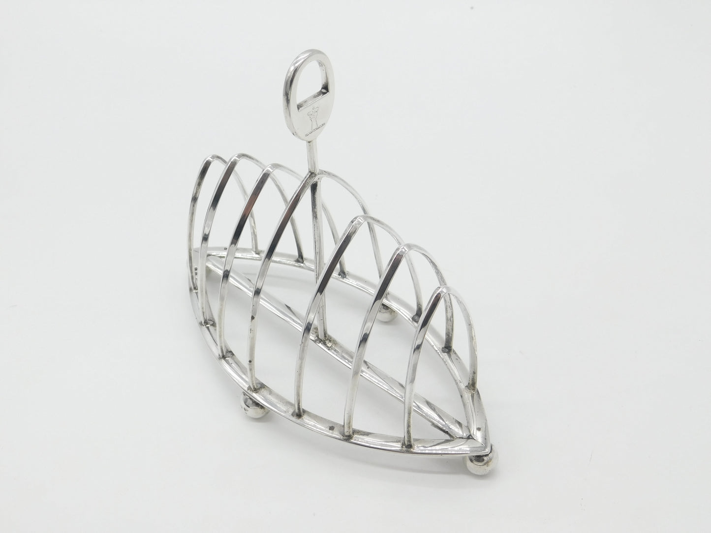 Large Victorian Sterling Silver Crested Toast Rack Antique 1879 Sheffield