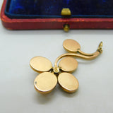 Art Nouveau Victorian 9ct Rose Gold, Shell & Pearl Floral Pendant Antique c1900