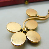Art Nouveau Victorian 9ct Rose Gold, Shell & Pearl Floral Pendant Antique c1900