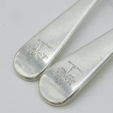 Paul Storr George III Sterling Silver Pair of Crested Tablespoons Antique 1816 London