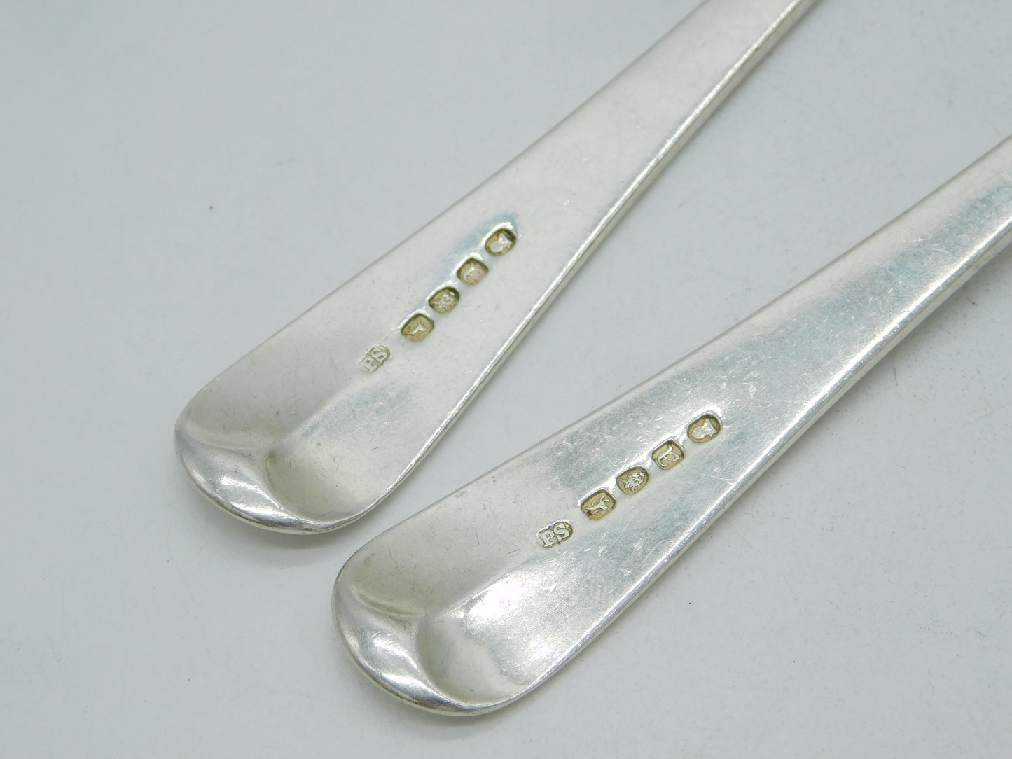 Paul Storr George III Sterling Silver Pair of Crested Tablespoons Antique 1816 London