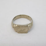 WWII-era Sterling Silver 'Tunis' North Africa Souvenir Ring Antique c1942