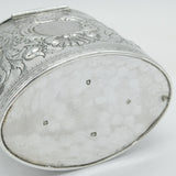 George III Sterling Silver Floral Pattern Tea Caddy Antique 1783 London