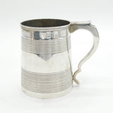 George III Sterling Silver Lined Pattern Tankard Mug Antique 1807 London