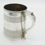 George III Sterling Silver Lined Pattern Tankard Mug Antique 1807 London