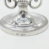 Edwardian Sterling Silver Lyre Form Table Candlestick Antique 1902 London