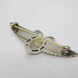 Charles Horner Sterling Silver Enamel Winged Scarab Egyptian Brooch Antique 1909 Chester