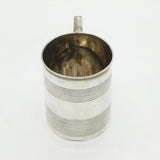 George III Sterling Silver Lined Pattern Tankard Mug Antique 1807 London