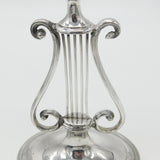 Edwardian Sterling Silver Lyre Form Table Candlestick Antique 1902 London