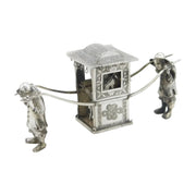 Early 19th Century Chinese Sterling Silver Master in Rickshaw Ornament Antique