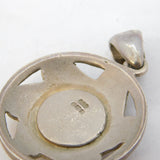 Arts & Crafts Style Sterling Silver Turquoise Drop Pendant Vintage 1998 Sheffield