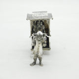 Early 19th Century Chinese Sterling Silver Master in Rickshaw Ornament Antique