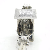 Early 19th Century Chinese Sterling Silver Master in Rickshaw Ornament Antique