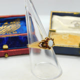 9ct Yellow Gold Bohemian Garnet & Opal Floral Cluster Ring Vintage 1979 London