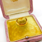 English 22ct Yellow Gold Wedding Band Ring Vintage 1969 London Size M UK