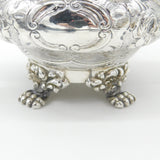Georgian Sterling Silver Ornate Repousse Sauce Jug Antique 1830 Sheffield