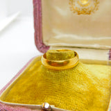 English 22ct Yellow Gold Wedding Band Ring Vintage 1969 London Size M UK