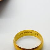 English 22ct Yellow Gold Wedding Band Ring Vintage 1969 London Size M UK