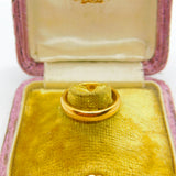 English 22ct Yellow Gold Wedding Band Ring Antique Art Deco 1926 London