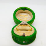 Victorian 18ct Yellow Gold 0.1ct Diamond Solitaire Ring Antique c1890