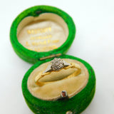 Victorian 18ct Yellow Gold 0.1ct Diamond Solitaire Ring Antique c1890