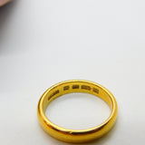 English 22ct Yellow Gold Wedding Band Ring Antique Art Deco 1926 London
