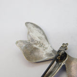 Sterling Silver Blue Enamel Dragonfly Sweetheart Brooch Antique c1910 Edwardian