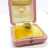 Diamond 18ct Yellow Gold and Platinum Trilogy Ring Antique Art Deco c1920