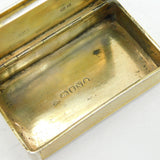 George III Sterling Silver Gilt Snuff Box Antique 1808 London William Parker