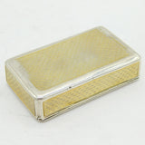 George III Sterling Silver Gilt Snuff Box Antique 1808 London William Parker