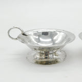 Arts & Crafts Planished Sterling Silver Salt Cellars A.E. Jones Antique 1903 Edwardian