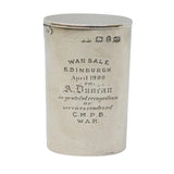 Victorian Sterling Silver Boer War Period 'War Sale' Vesta Case Antique 1893 Birmingham