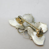 Sterling Silver Colourful Enamel Butterfly Brooch Pin Antique 1918 Birmingham