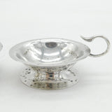 Arts & Crafts Planished Sterling Silver Salt Cellars A.E. Jones Antique 1903 Edwardian