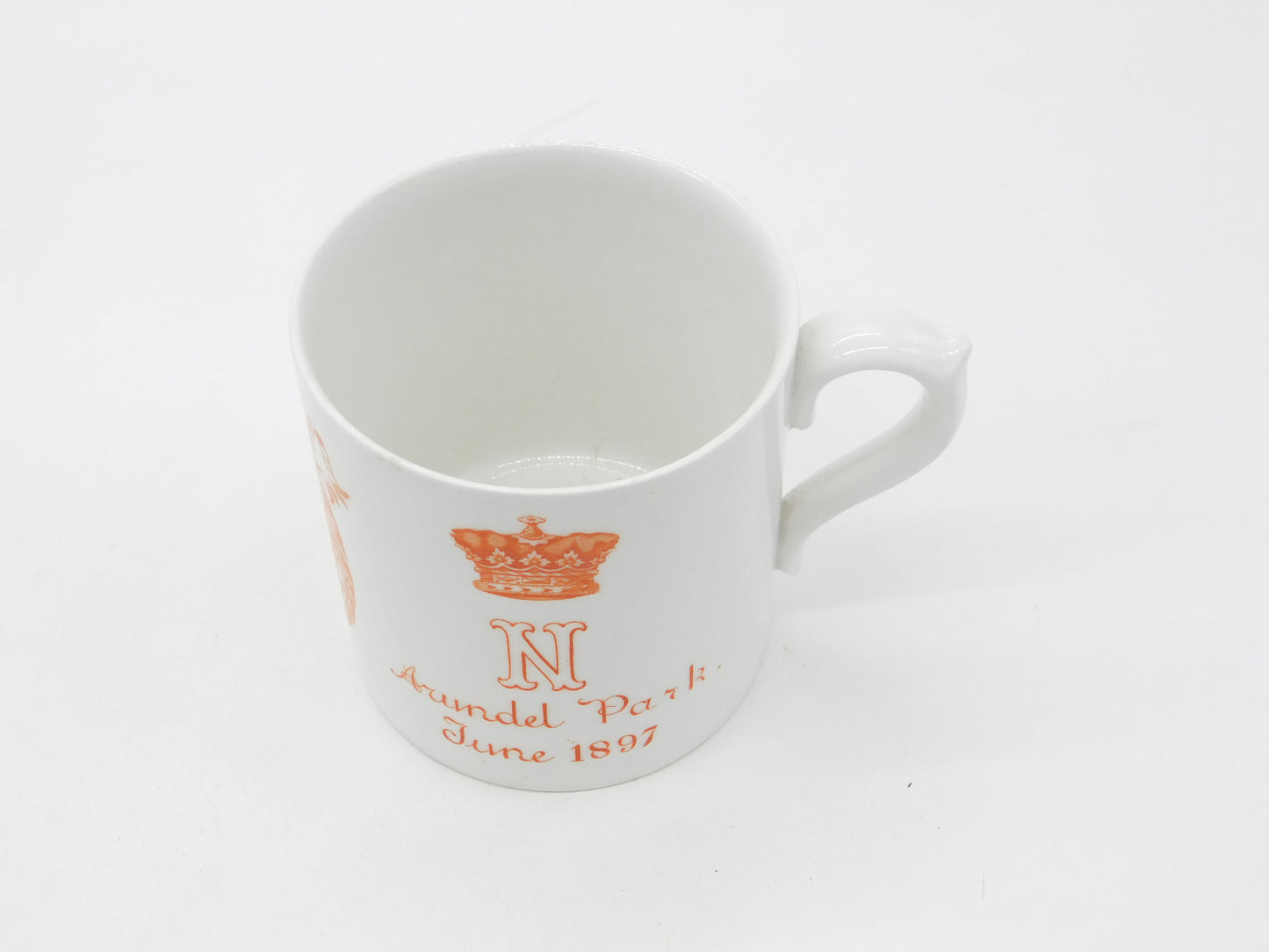 Doulton Burslem Queen Victoria Arundel Park Diamond Jubilee Mug Antique 1897