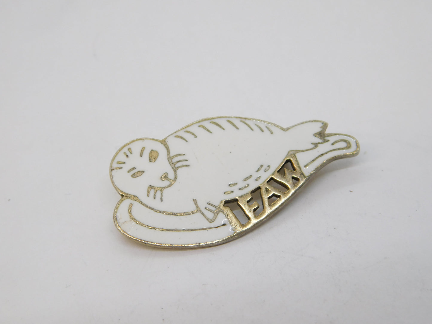 Sterling Silver Enamel International Fund for Animal Welfare Seal Brooch Vintage 1983 London