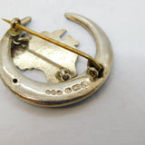 Australian Sterling Silver Blue Enamel Souvenir Sweetheart Brooch Antique 1915 Birmingham