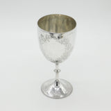 Victorian Sterling Silver Floral Goblet Chalice Antique 1883 Sheffield Walker & Hall
