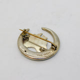 Australian Sterling Silver Blue Enamel Souvenir Sweetheart Brooch Antique 1915 Birmingham