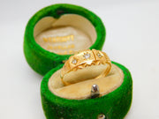 Victorian 18ct Yellow Gold Three Stone Diamond Boat Ring Antique c1880