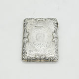 Edwardian Sterling Silver Floral Pattern 'Aide-Memoire' Case Antique 1904 Birmingham