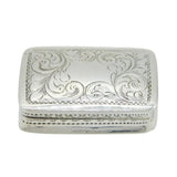 Nathaniel Mills Victorian Sterling Silver Vinaigrette Antique 1848 Birmingham