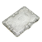 Edwardian Sterling Silver Floral Pattern 'Aide-Memoire' Case Antique 1904 Birmingham