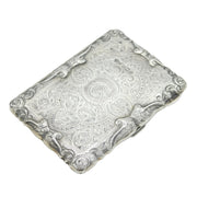 Edwardian Sterling Silver Floral Pattern 'Aide-Memoire' Case Antique 1904 Birmingham