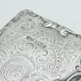 Edwardian Sterling Silver Floral Pattern 'Aide-Memoire' Case Antique 1904 Birmingham
