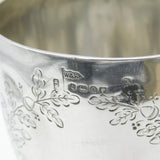 Victorian Sterling Silver Floral Goblet Chalice Antique 1883 Sheffield Walker & Hall