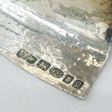 S.E.W Studio Sterling Silver Large Planished Tail Form Punch Bowl & Ladle 2006 London