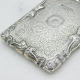 Edwardian Sterling Silver Floral Pattern 'Aide-Memoire' Case Antique 1904 Birmingham