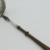Georgian Sterling Silver Wooden Handle Carlos III Coin Toddy Ladle 1785 Antique