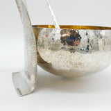 S.E.W Studio Sterling Silver Large Planished Tail Form Punch Bowl & Ladle 2006 London